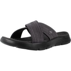 Sandały SKECHERS GO WALK FLEX Szary. Szare sandały Skechers, bez wzorów, z tkaniny, bez obcasa, bez zapięcia. Za 174.99 zł.