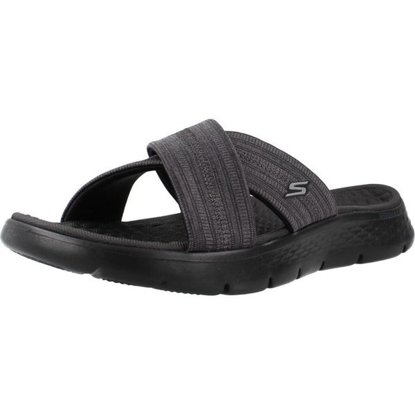 Sandały SKECHERS GO WALK FLEX Szary. Szare sandały Skechers, bez wzorów, z tkaniny, bez obcasa, bez zapięcia. Za 174.99 zł.