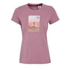 Koszulka Damska Fingal Sunburst Stretch T-shirt. Czerwone bluzki Regatta, s, bez wzorów, sportowe, bez kołnierzyka, bez ramiączek. Za 43.99 zł.
