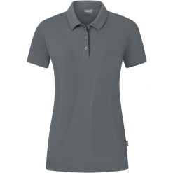 Damska koszulka polo Jako Organic Stretch. Szare koszulki polo JAKO, bez wzorów, bez kołnierzyka, bez ramiączek. Za 242.00 zł.