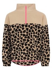 Zwillingsherz Bluza polarowa "Leo" w kolorze beżowym rozmiar: XL. Brązowe bluzy Zwillingsherz, xl, bez wzorów, z polaru, bez kaptura. Za 149.31 zł.