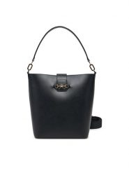 Tommy Hilfiger Torebka Heritage Leather Bucket AW0AW17396 Czarny. Czarne torebki klasyczne TOMMY HILFIGER, bez wzorów, ze skóry, bez dodatków. Za 779.99 zł.
