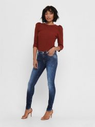 ONLY Dżinsy - Skinny fit - w kolorze granatowym rozmiar: W25/L32. Niebieskie jeansy Only, l, z aplikacjami. Za 57.20 zł.