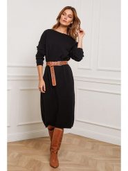 Joséfine Sukienka dzianinowa "Estudiente" w kolorze czarnym rozmiar: M. Czarne sukienki Joséfine, m, bez wzorów, z dzianiny, bez kołnierzyka, bez ramiączek, maxi. Za 173.99 zł.