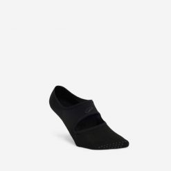 Skarpetki fitness damskie Domyos antypoślizgowe. Czarne skarpety DOMYOS, bez wzorów, z materiału. Za 34.99 zł.