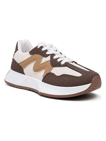 Foreverfolie Sneakersy w kolorze brązowo-jasnobrązowo-kremowym rozmiar: 36. Brązowe trampki Foreverfolie, bez wzorów, bez zapięcia. Za 104.89 zł.