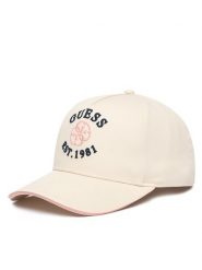 Guess Czapka z daszkiem V6RZ03 WO07T Beżowy. Brązowe czapki Guess, z aplikacjami, z bawełny. Za 159.99 zł.