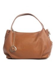 Lia Biassoni Skórzana torebka "Taro" w kolorze jasnobrązowym - 28 x 25 x 18 cm rozmiar: onesize. Brązowe torby na ramię Lia Biassoni, bez wzorów, z materiału, przez ramię, bez dodatków. Za 260.99 zł.