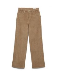 Vero Moda Spodnie materiałowe Tessa 10315350 Beżowy Wide Leg. Brązowe spodnie materiałowe Vero Moda, bez wzorów, z bawełny. Za 239.99 zł.