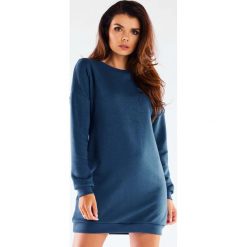 Krótka Bawełniana Sukienka z Wycięciem - Niebieska. Niebieskie sukienki Infinite You, l, bez wzorów, z bawełny, bez kołnierzyka, bez ramiączek, mini. Za 209.90 zł.