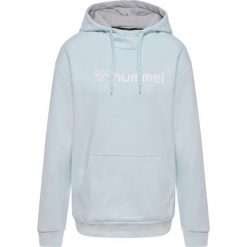 Bluza damska z kapturem Hummel Mover. Niebieskie bluzy sportowe Hummel, na zimę, bez wzorów, z kapturem. Za 148.50 zł.