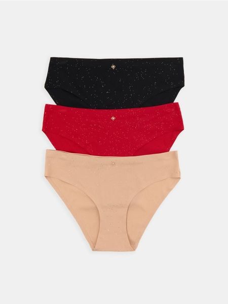 Prążkowane figi 3 pack - wielobarwny. Figi Sinsay, l, bez wzorów, prążkowane. Za 25.99 zł.