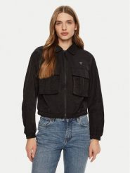 Guess Kurtka przejściowa V5RL03 WGYB0 Czarny Regular Fit. Czarne koszule Guess, s, z aplikacjami, z syntetyku, bez kaptura. Za 279.99 zł.
