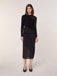 Rodier Wełniany sweter w kolorze czarnym rozmiar: L. Czarne swetry Rodier, l, bez wzorów, prążkowane, bez ramiączek. Za 404.99 zł.