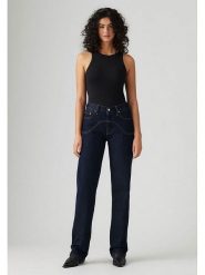 Levi's Dżinsy - Comfort fit - w kolorze granatowym rozmiar: W30/L32. Niebieskie jeansy Levi's®, l, z aplikacjami, z podwyższonym stanem. Za 267.29 zł.