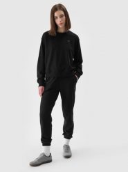 4F Spodnie dresowe joggery damskie - czarne S. Czarne spodnie dresowe 4f, l, bez wzorów, z bawełny. Za 129.99 zł.