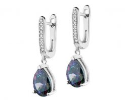 Kolczyki srebrne z cyrkoniami. Szare kolczyki Apart, z cyrkonią, srebrne. Za 249.00 zł.