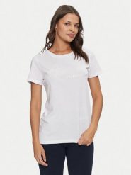 Armani Exchange T-Shirt 6DYT15 YJ3RZ 1000 Biały Regular Fit. Białe t-shirty Armani Exchange, m, bez wzorów, z bawełny, bez kołnierzyka, bez ramiączek. Za 199.99 zł.