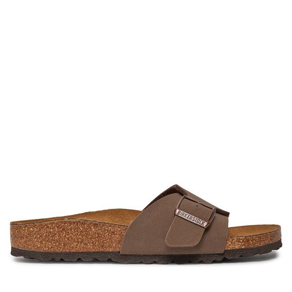 Klapki Birkenstock. Szare klapki Birkenstock, bez wzorów, bez obcasa. Za 579.99 zł.