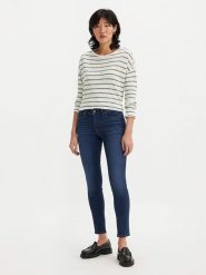 Levi´s Dżinsy "711" - Skinny fit - w kolorze granatowym rozmiar: W26/L30. Niebieskie jeansy l, z aplikacjami. Za 171.68 zł.