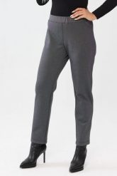 Spodnie Liora w odcieniach szarości - elegancja i komfort w jednym PLUS SIZE XXL OVERSIZE JESIEŃ. Szare spodnie materiałowe Moda Size Plus Iwanek, do pracy, plus size, bez wzorów, z poliesteru, plus size, krótkie. Za 199.90 zł.