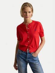 Polo Ralph Lauren Kardigan 211A12718002 Czerwony Regular Fit. Czerwone kardigany Polo Ralph Lauren, xs, bez wzorów, z bawełny. Za 769.99 zł.