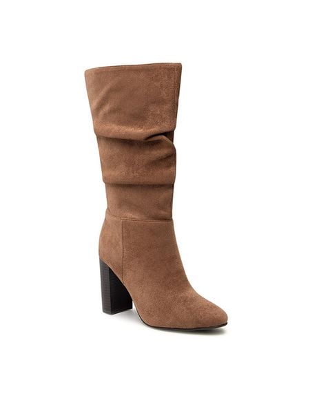 Jenny Fairy Kozaki LS5840-02 Brązowy. Brązowe kozaki Jenny Fairy, z materiału, bez obcasa, na słupku, bez zapięcia. Za 99.99 zł.