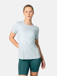 KARI TRAA Koszulka sportowa "Ava" w kolorze turkusowym rozmiar: L. Niebieskie koszulki sportowe Kari Traa, bez wzorów, z materiału, bez ramiączek, outdoorowe. Za 108.99 zł.