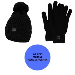 Zestaw termiczny Damskie rękawiczki/czapka Rozmiar uniwersalny. Czarne czapki HEAT KEEPER, bez wzorów, z materiału. Za 185.79 zł.