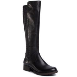 RIEKER Z9591-00 Czarny. Czarne kozaki Rieker, ze skóry, bez obcasa, bez zapięcia. Za 419.99 zł.