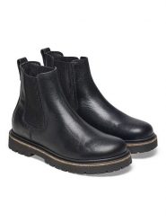 Birkenstock Skórzane sztyblety "Highwood" w kolorze czarnym rozmiar: 39. Czarne botki Birkenstock, bez wzorów, bez obcasa, bez zapięcia. Za 748.50 zł.