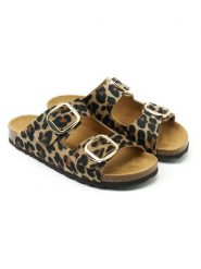 Mandel Klapki "Alberto" w kolorze beżowo-brązowym rozmiar: 37. Brązowe klapki Mandel, bez wzorów, z nubiku, z otwartym noskiem, bez obcasa. Za 152.99 zł.