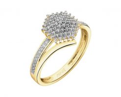 Pierścionek z żółtego złota z diamentami - 0,24 ct - próba 585. Żółte pierścionki Apart, z diamentem, złote. Za 3,490.00 zł.
