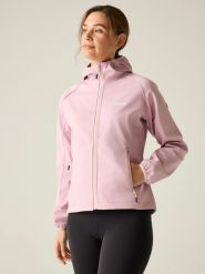 Regatta Kurtka softshellowa "Arec III" w kolorze jasnoróżowym rozmiar: 40. Różowe kurtki sportowe Regatta, bez wzorów, bez kaptura, outdoorowe. Za 159.59 zł.