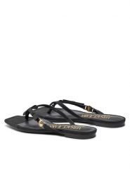 Versace Jeans Couture Japonki 76VA3S68 ZS185 899 Czarny. Czarne klapki Versace Jeans Couture, bez wzorów, z jeansu, bez obcasa. Za 299.99 zł.