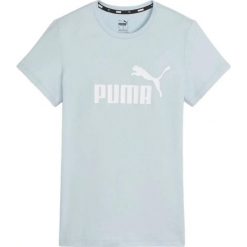 Damska Koszulka Z Logo Essential. Niebieskie bluzki Puma, bez wzorów, casualowe, bez kołnierzyka, bez ramiączek. Za 127.99 zł.