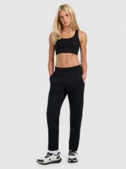 4F Spodnie dresowe damskie - czarne L. Czarne spodnie dresowe 4f, l, bez wzorów, z dresówki. Za 189.99 zł.