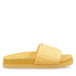 Klapki Gant. Żółte klapki GANT, bez wzorów, bez obcasa. Za 229.99 zł.