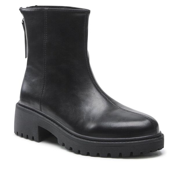 Botki Jenny Fairy. Czarne botki Jenny Fairy, bez wzorów, bez obcasa, na płaskiej podeszwie, bez zapięcia. Za 169.99 zł.