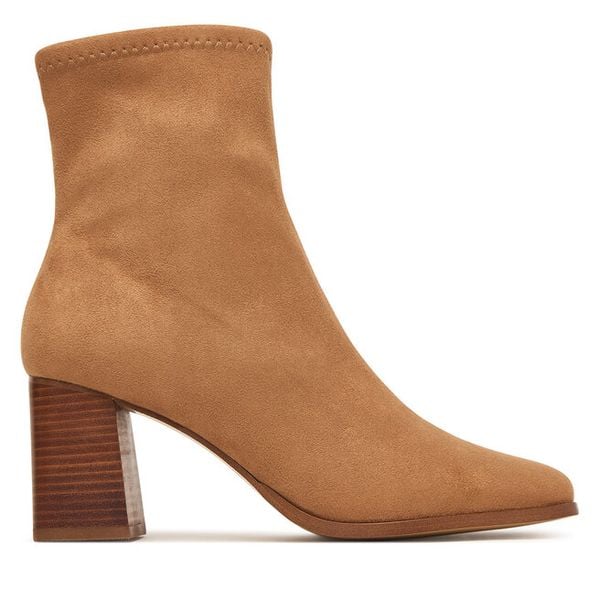 Botki Aldo. Brązowe botki Aldo, bez wzorów, bez obcasa, na słupku, bez zapięcia. Za 559.99 zł.