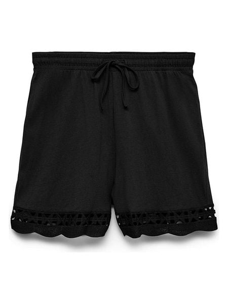 Vero Moda Szorty w kolorze czarnym rozmiar: M. Czarne szorty Vero Moda, bez wzorów, z bawełny, z podwyższonym stanem. Za 63.95 zł.