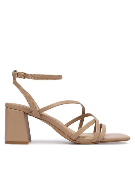 Aldo Sandały Esther 14039513 Beżowy. Brązowe sandały Aldo, bez wzorów, ze skóry, bez obcasa, na słupku, bez zapięcia. Za 274.99 zł.