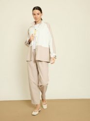 BGN Kurtka przejściowa w kolorze kremowo-beżowym rozmiar: 40. Brązowe kurtki BGN, bez wzorów, bez kaptura. Za 165.99 zł.