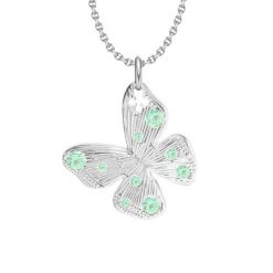 Naszyjnik z zawieszką Papillon 2 cm na cienkim klasycznym łańcuszku posrebrzany. Szare naszyjniki Lilou, posrebrzane. Za 268.00 zł.