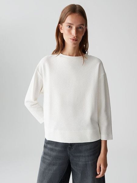 OPUS Bluza "Gelix" w kolorze białym rozmiar: 42. Białe bluzy Opus, bez wzorów, z bawełny, bez kaptura. Za 144.95 zł.