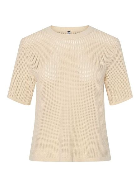 Pieces Koszulka "Trinka" w kolorze brzoskwiniowym rozmiar: S. Pomarańczowe bluzki Pieces, s, bez wzorów, bez kołnierzyka, bez ramiączek. Za 42.95 zł.