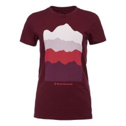 Koszulka turystyczna Damska Black Diamond Vista T-shirt. Czerwone t-shirty Black Diamond, xs, bez wzorów, bez kołnierzyka, bez ramiączek. Za 212.00 zł.
