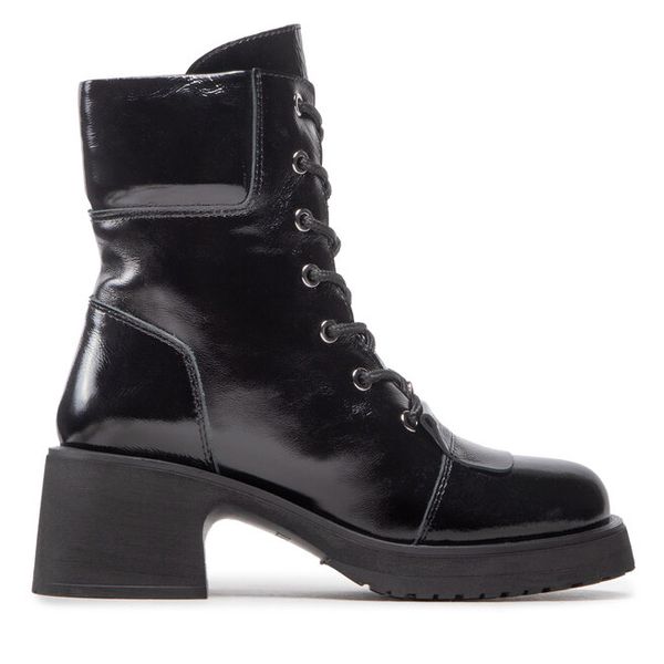 Trzewiki Rage Age. Czarne botki Rage Age, bez wzorów, bez obcasa, na słupku, bez zapięcia. Za 379.99 zł.