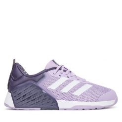 Buty na siłownię adidas. Fioletowe obuwie sportowe Adidas, bez zapięcia, na fitness i siłownię. Za 569.99 zł.