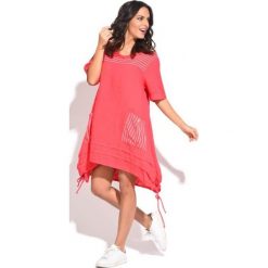 Couleur Lin sukienka damska Dina 38 różowy. Czerwone sukienki Couleur Lin, bez wzorów, bez kołnierzyka, bez ramiączek. Za 219.00 zł.